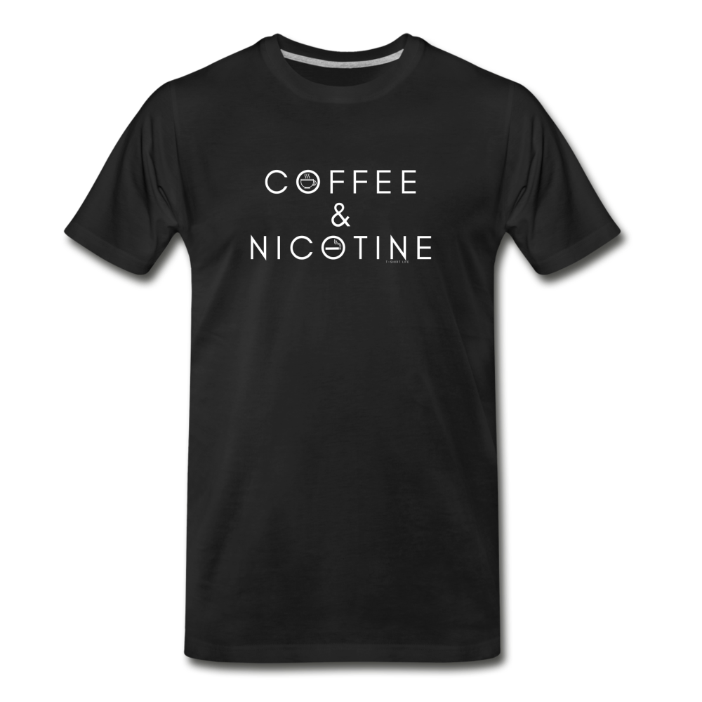 Premium Organic Coffee and Nicotine Tee - black