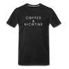 Premium Organic Coffee and Nicotine Tee - black