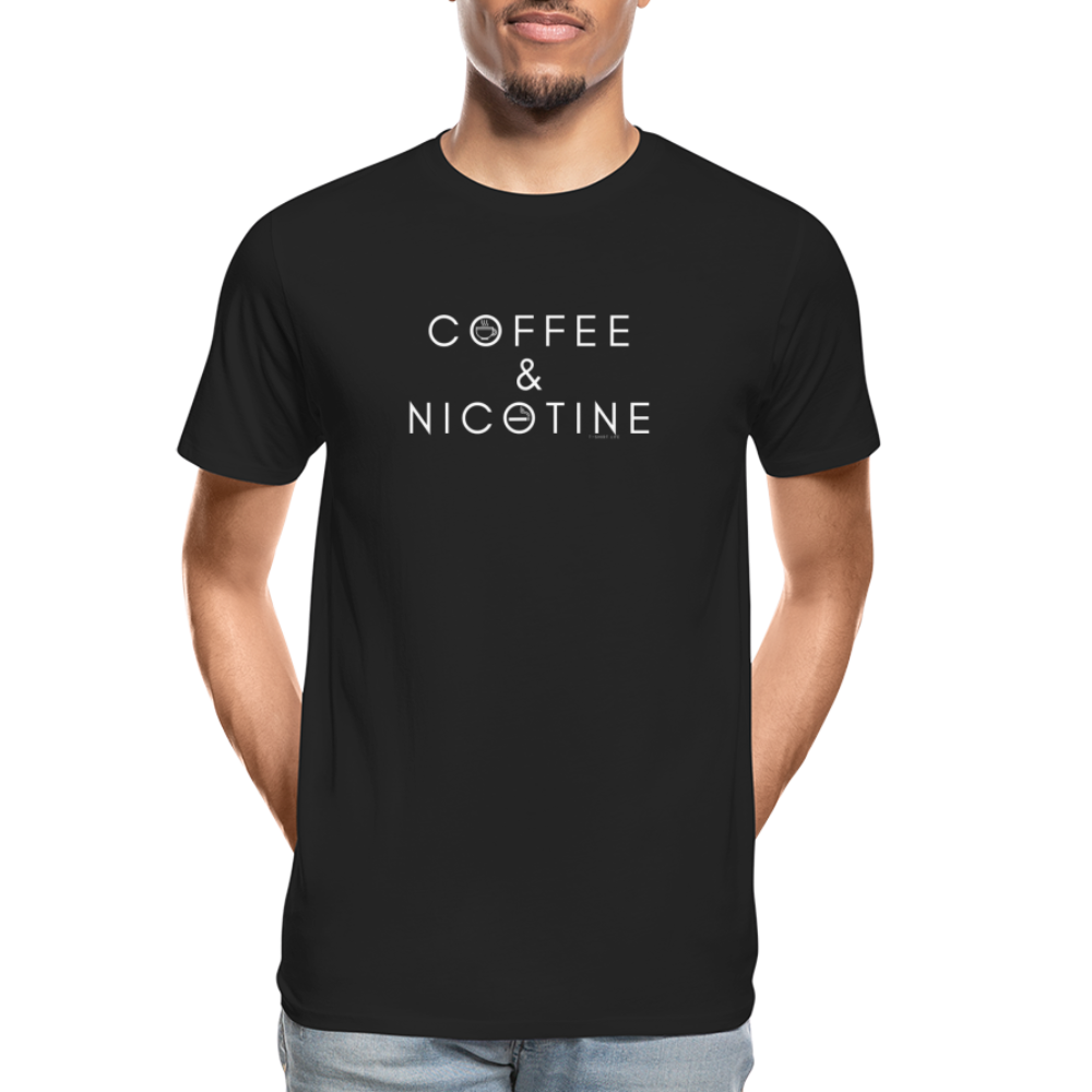 Premium Organic Coffee and Nicotine Tee - black