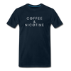 Premium Organic Coffee and Nicotine Tee - deep navy