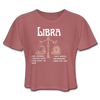 Women's Cropped Libra T-Shirt - mauve