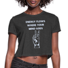 Women's Cropped Energy T-Shirt - deep heather