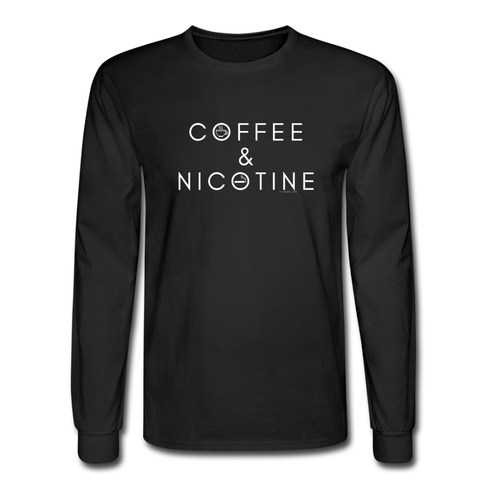 Coffee and Nicotine Long Sleeve Black - black