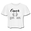 Women's Cropped Cancer T-Shirt - white