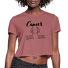 Women's Cropped Cancer T-Shirt - mauve