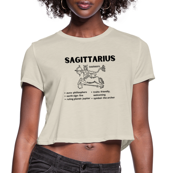 Women's Cropped Sag T-Shirt - dust