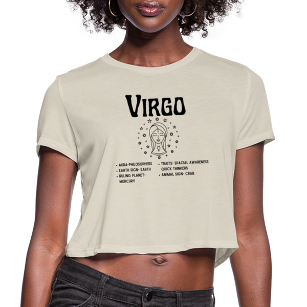 Women's Cropped Virgo T-Shirt - dust