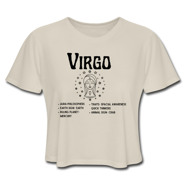 Women's Cropped Virgo T-Shirt - dust