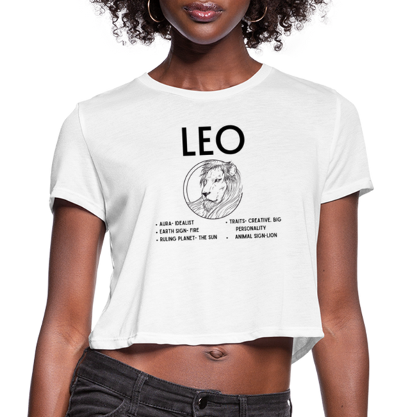 Women's Cropped Leo T-Shirt - white