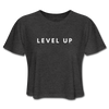 Women's Cropped Level up T-Shirt - deep heather