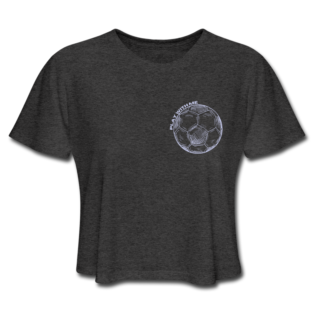 Women's Cropped Soccer T-Shirt - deep heather