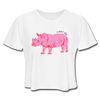 Women's Cropped Hippo T-Shirt - white