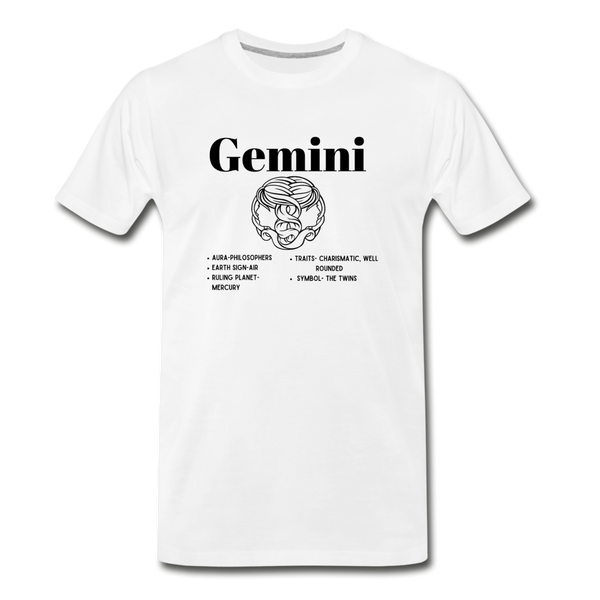 Premium Organic Gemini Tee - white