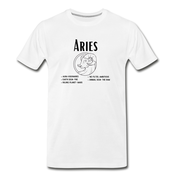 Premium Organic Aries Tee - white