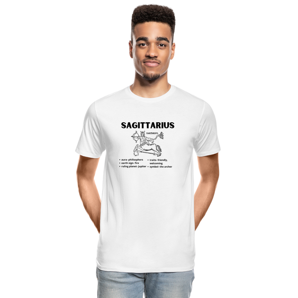 Premium Organic Sagittarius Tee - white