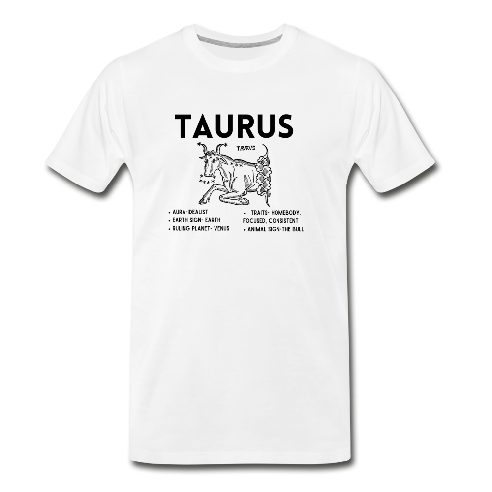 Premium Organic Taurus Tee - white