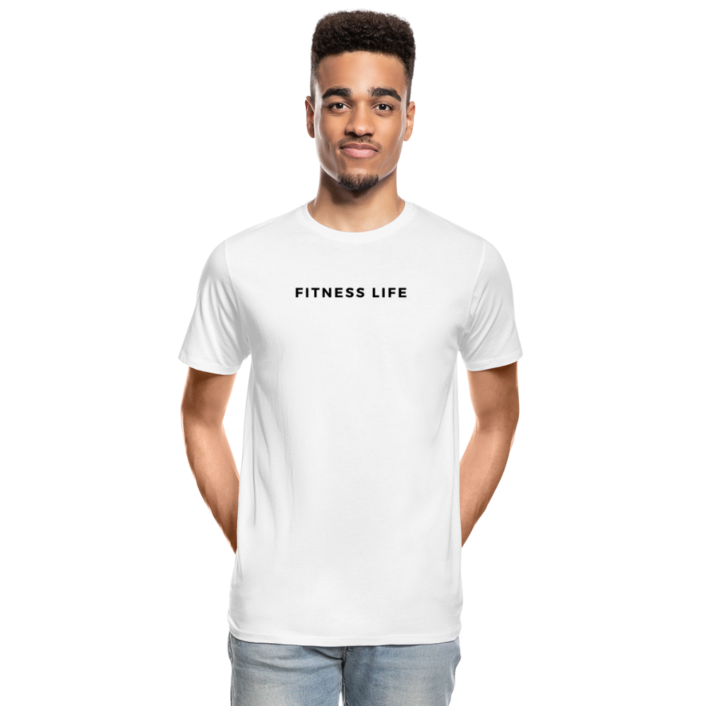 Premium Organic Fitness Life Tee - white