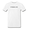 Premium Organic Fitness Life Tee - white