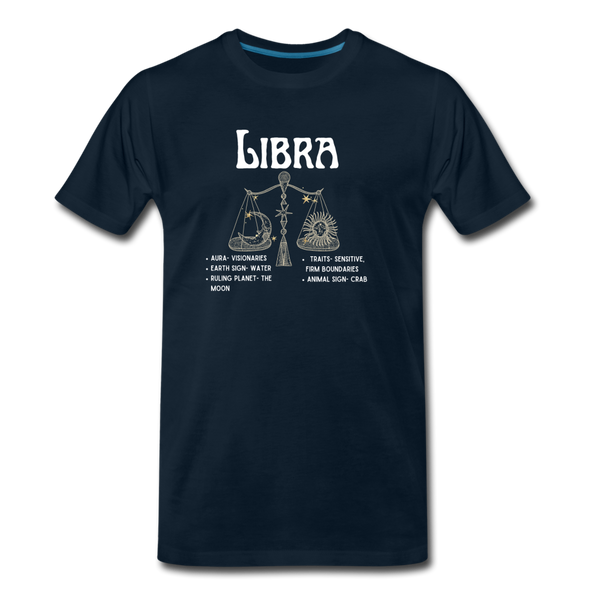 Premium Organic Libra Tee - deep navy