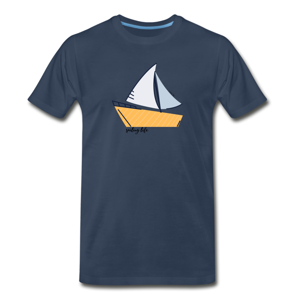 Premium Organic Sailing Tee - navy