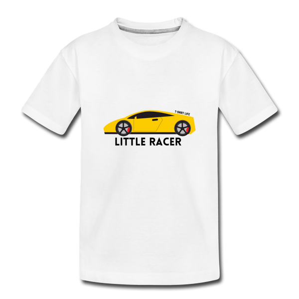 Kids Little Racer Tee - white