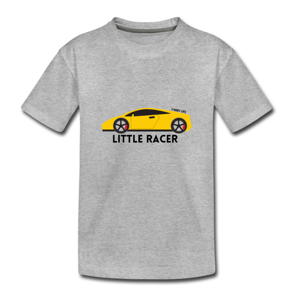 Kids Little Racer Tee - heather gray
