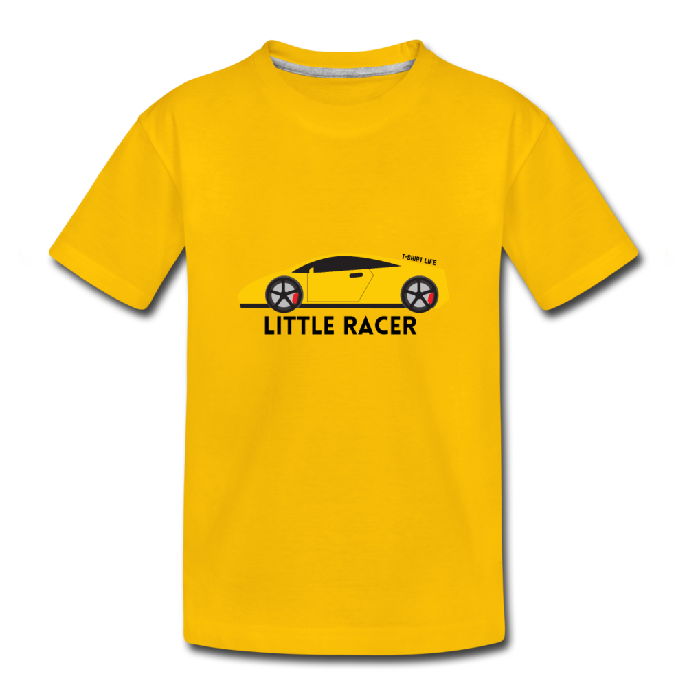 Kids Little Racer Tee - sun yellow