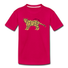 Kids' Cheetah tee - dark pink