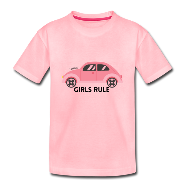 Kid's Pink Car Tee - pink