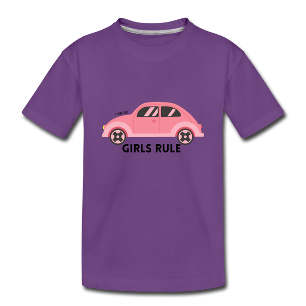 Kid's Pink Car Tee - purple