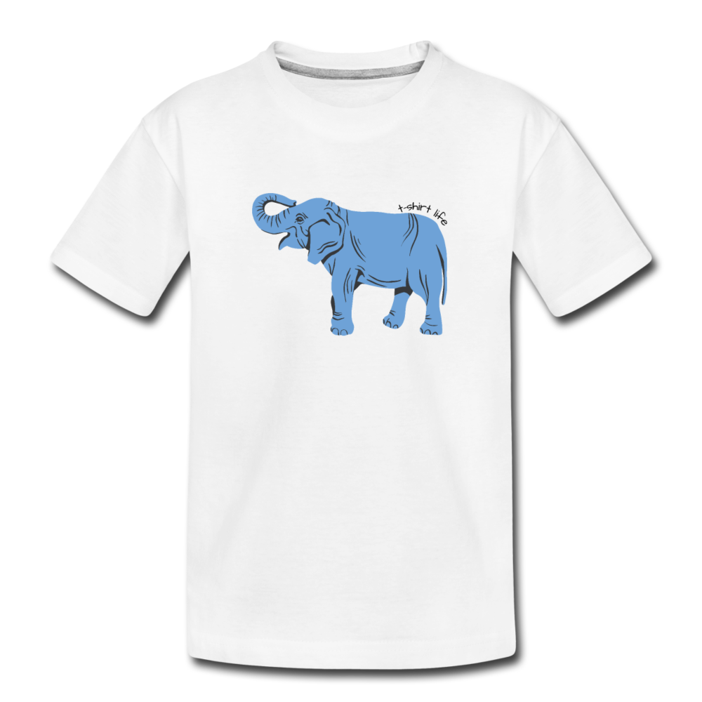 Kids' elephant tee - white