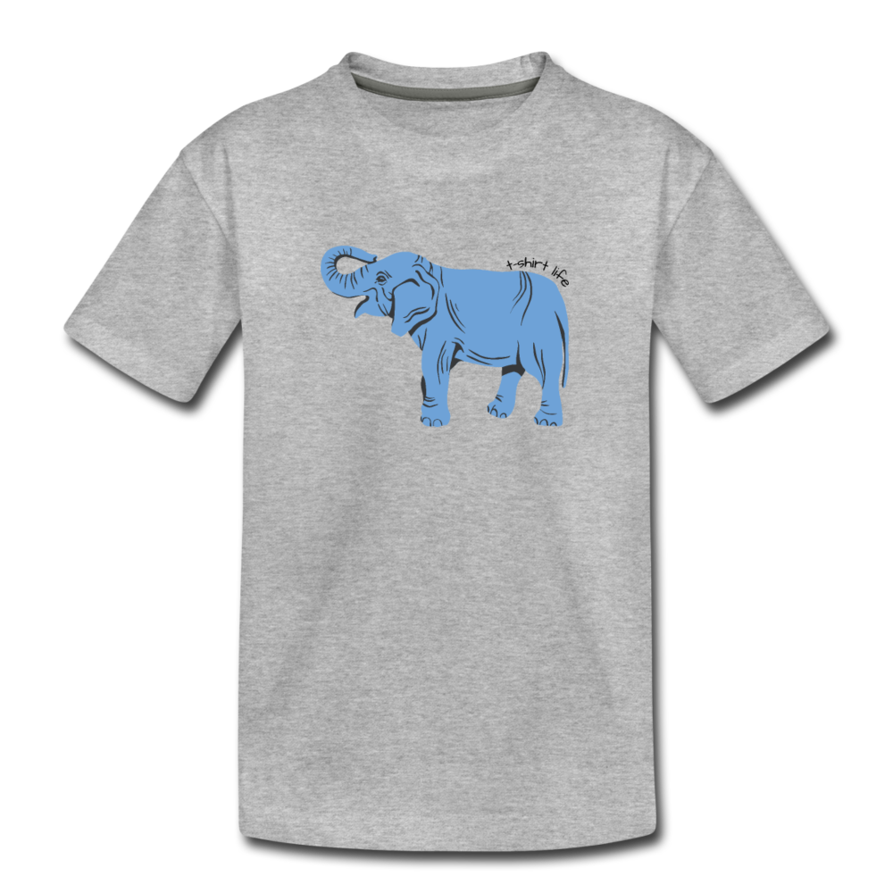 Kids' elephant tee - heather gray