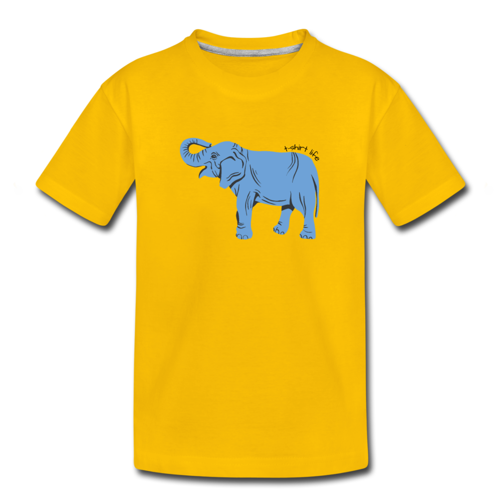 Kids' elephant tee - sun yellow
