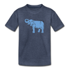 Kids' elephant tee - heather blue