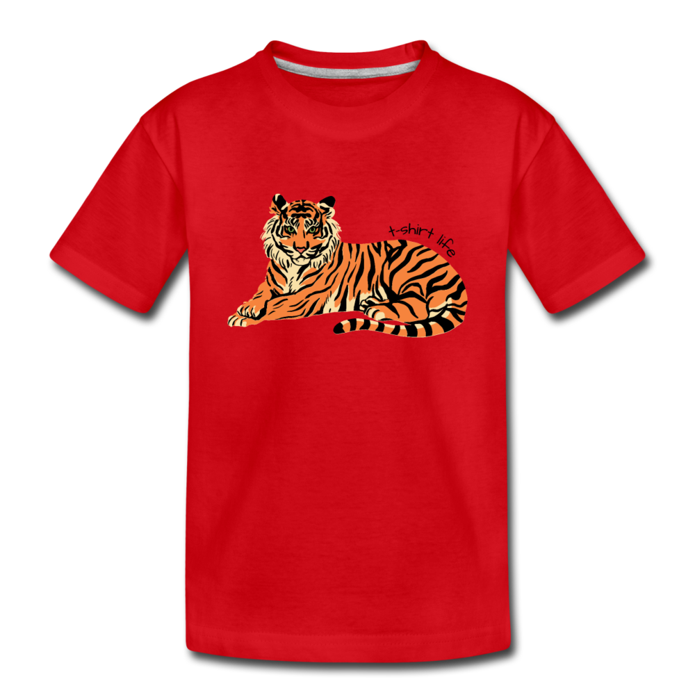 Kids' Tiger Tee - red