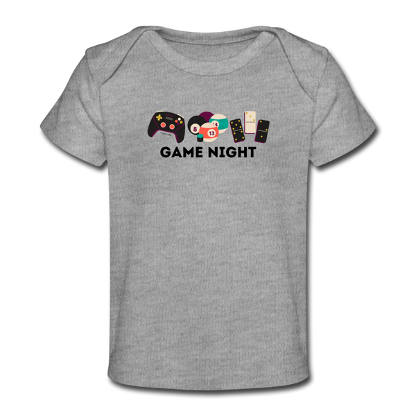 Game Night Baby T-Shirt - heather gray