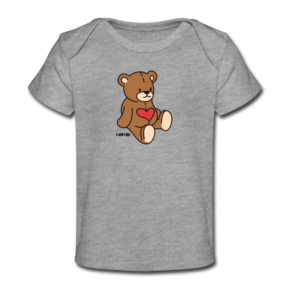 Bear Baby T-Shirt - heather gray