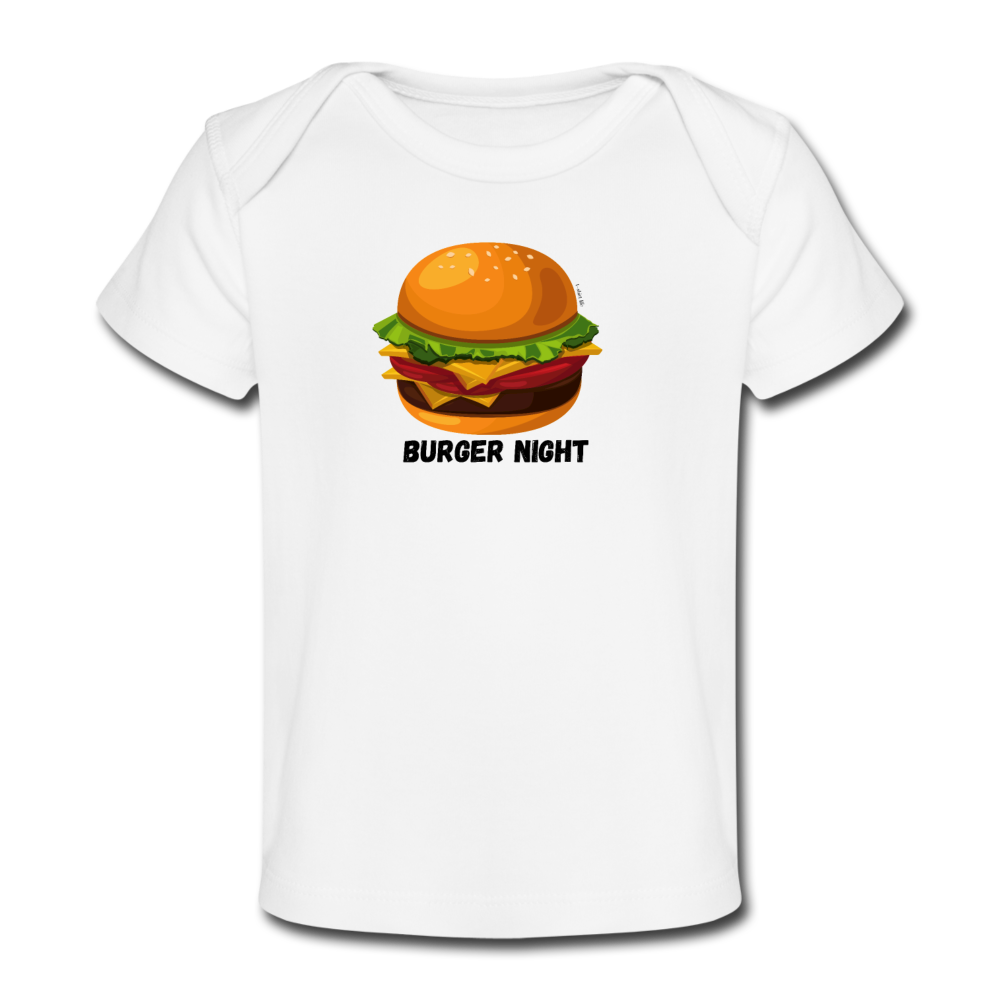 Burger Night Baby T-Shirt - white