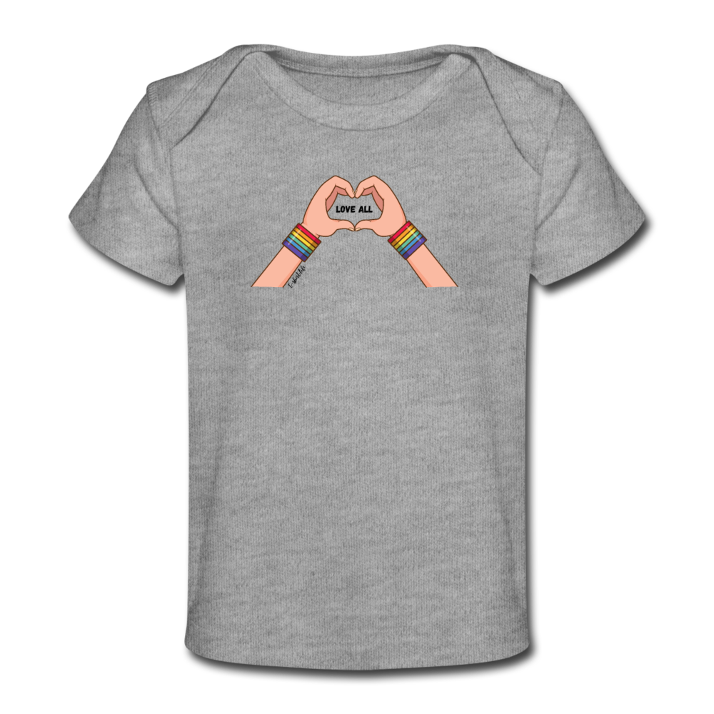 Love All Baby T-Shirt - heather gray