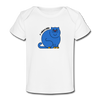 Blue Cat Baby T-Shirt - white