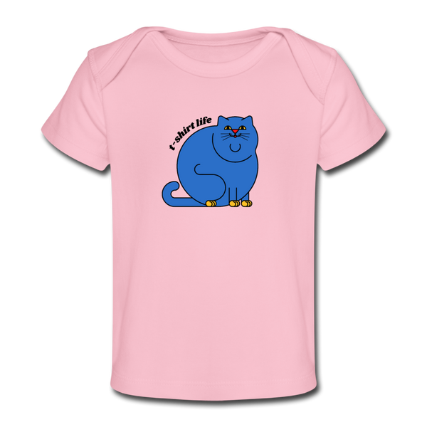 Blue Cat Baby T-Shirt - light pink