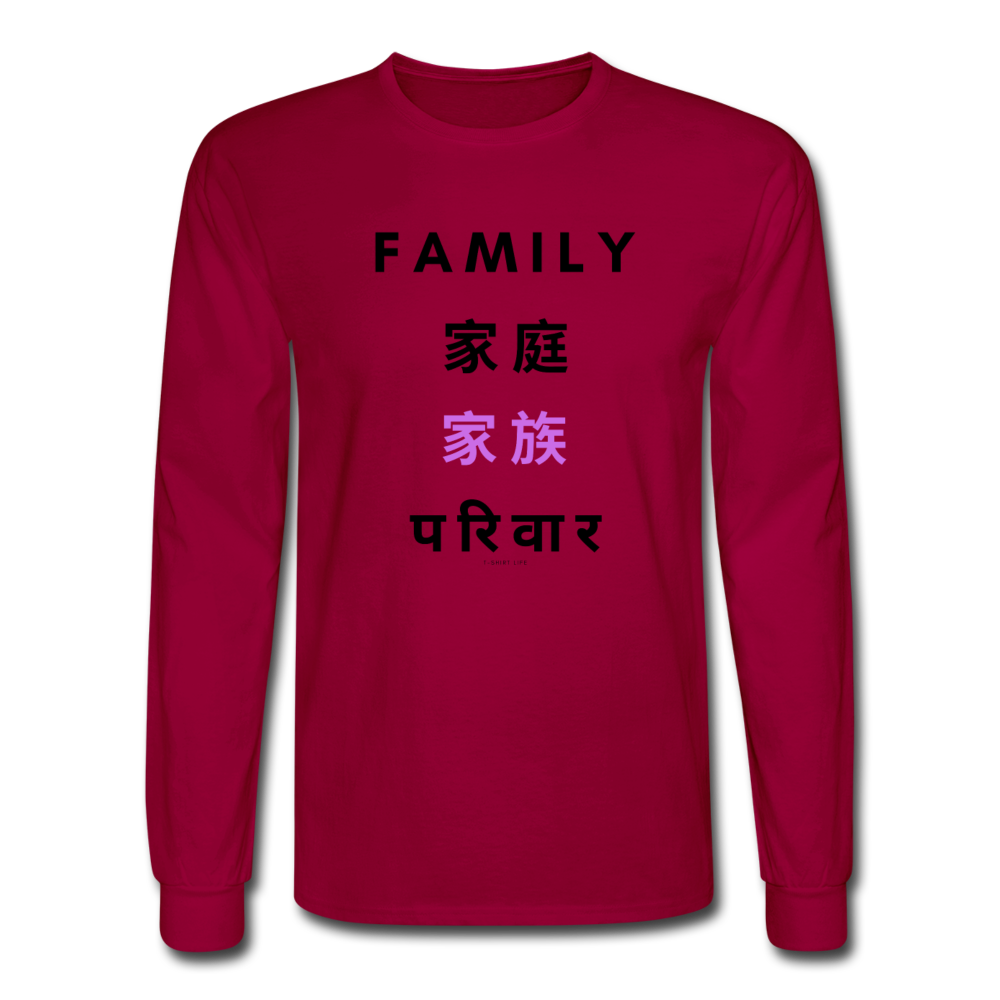 Family Long Sleeve - dark red