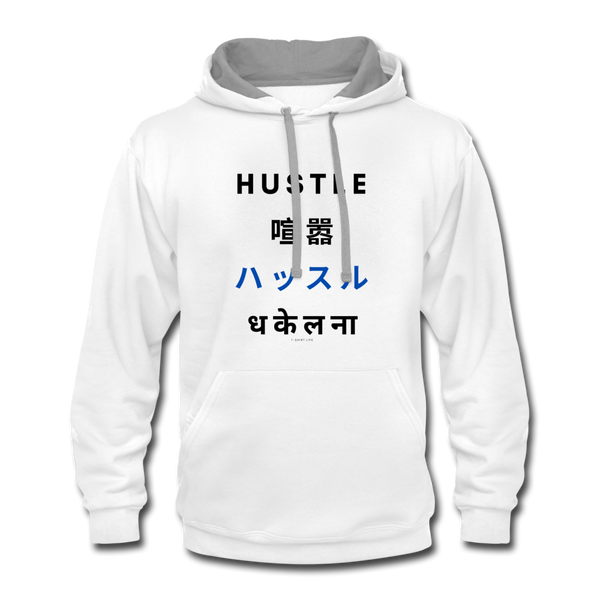 Hustle Hoodie - white/gray