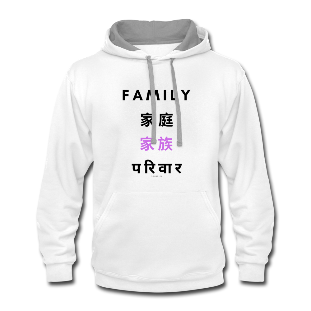 Family Hoodie - white/gray