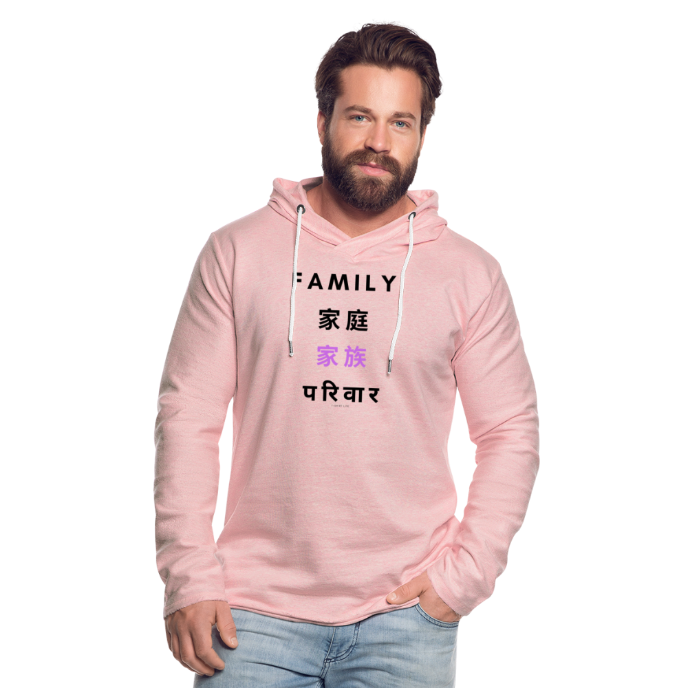 Family Lightweight Hoodie - cream heather pink