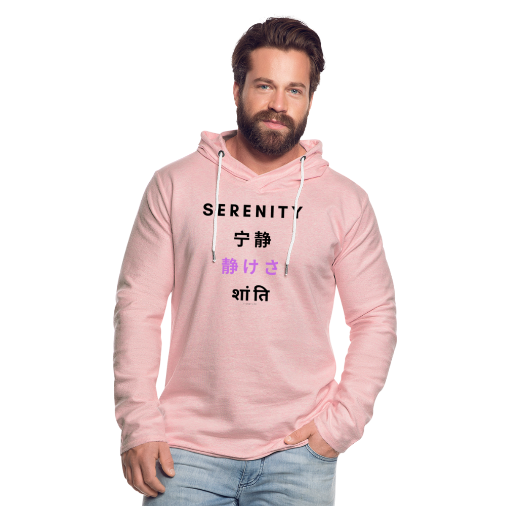 Serenity Lightweight Hoodie - cream heather pink