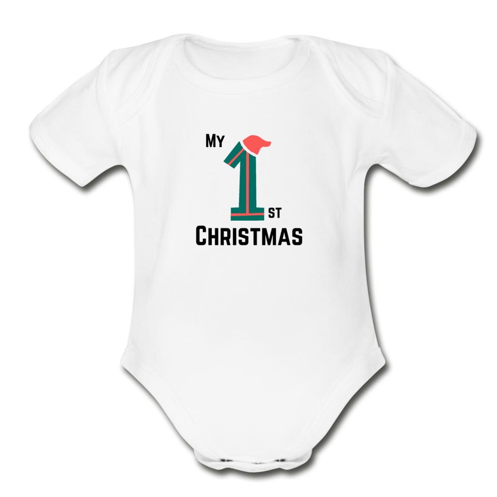 1st Christmas Baby outfit - white