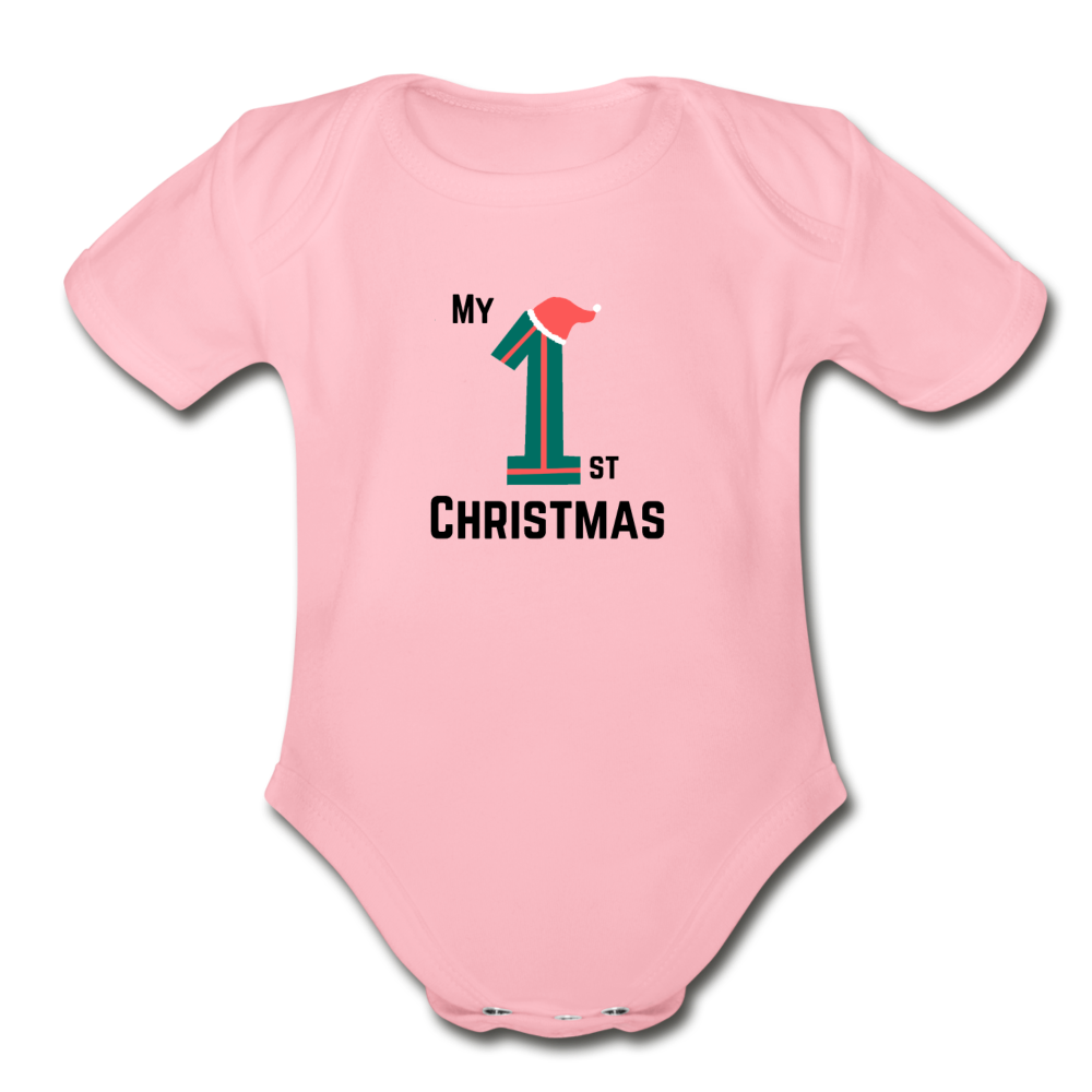 1st Christmas Baby outfit - light pink
