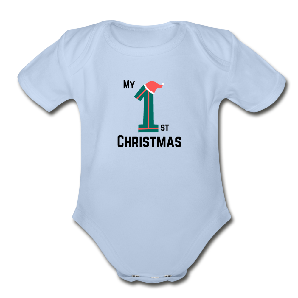 1st Christmas Baby outfit - sky