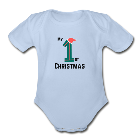 1st Christmas Baby outfit - sky